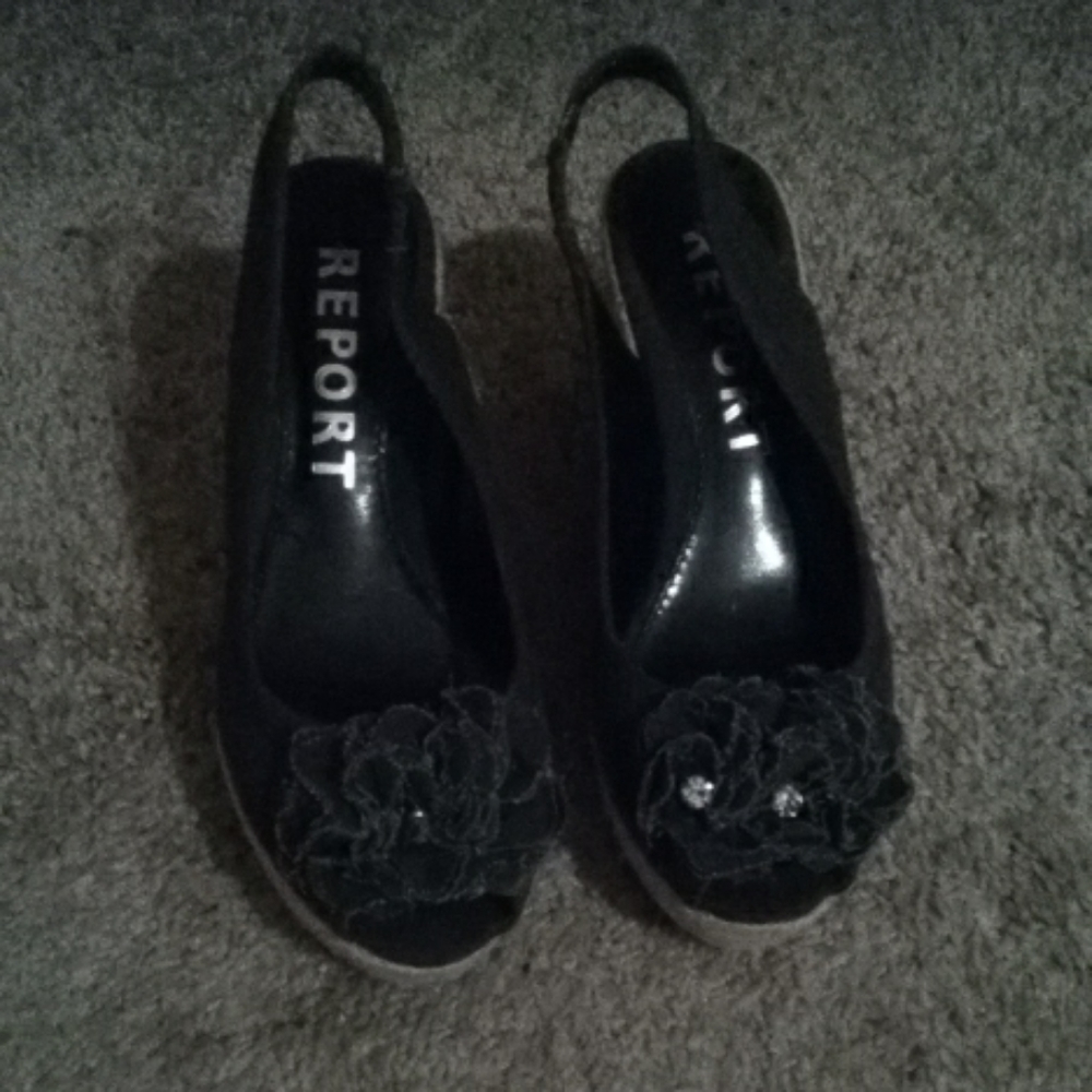 Report Black Wedges size 7